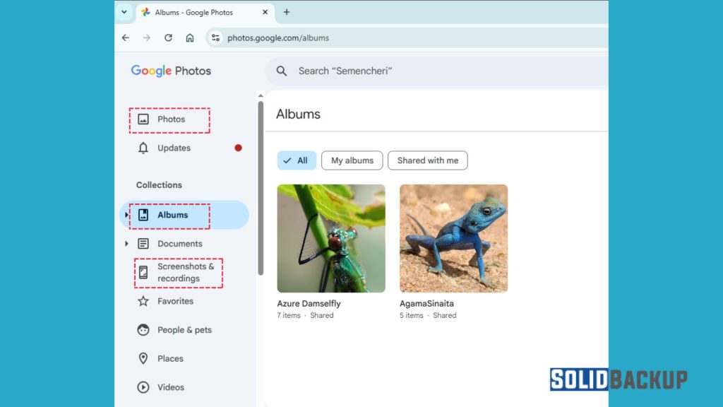 Restoring Google Photos