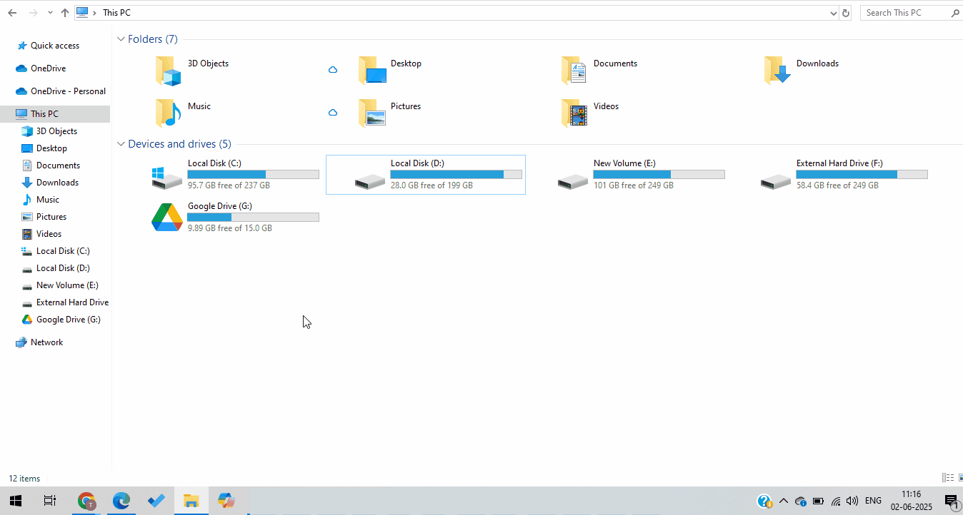 Disk Check via File explorer